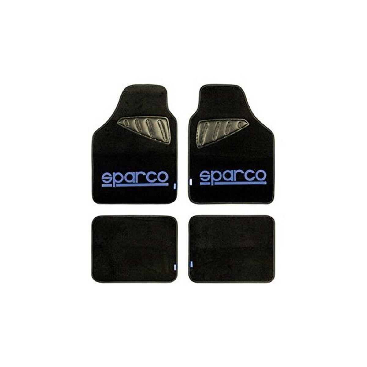 Bil gulvmåtte sæt Sparco SPC1901 Universal Sort/Blå (4 stk)