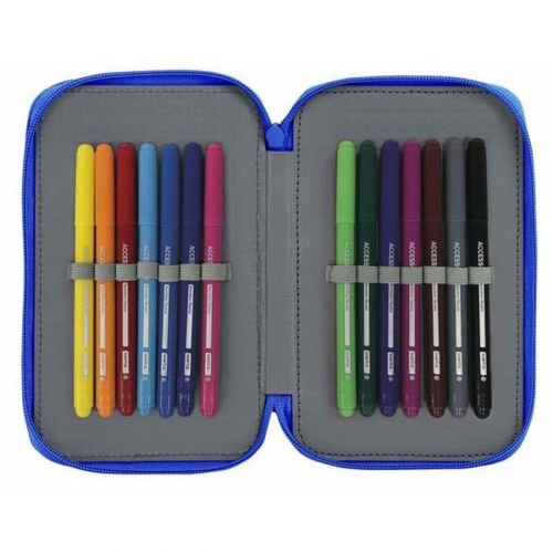 Penalhus dobbelt Real Zaragoza - blå, 12,5 × 19,5 × 4 cm (28 dele)