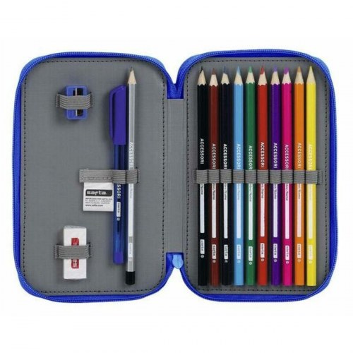 Penalhus dobbelt Real Zaragoza - blå, 12,5 × 19,5 × 4 cm (28 dele)