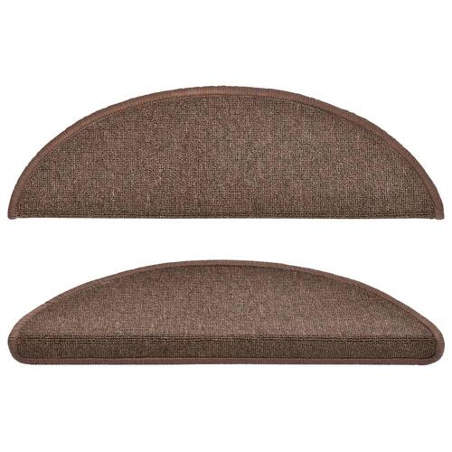 15 stk. trappemåtter 56 x 17 x 3 cm kaffefarvet