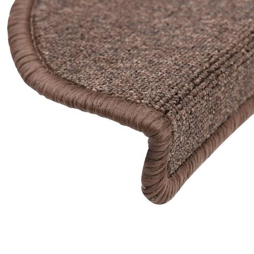 15 stk. trappemåtter 56 x 17 x 3 cm kaffefarvet