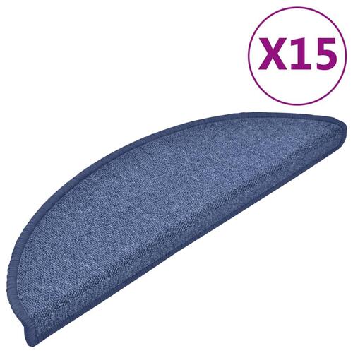 15 stk. trappemåtter 56 x 17 x 3 cm blå