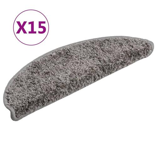 15 stk. trappemåtter 56x17x3 cm grå