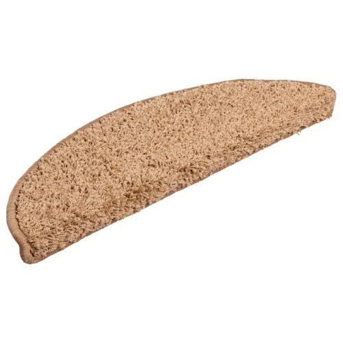 15 stk. trappemåtter 56x17x3 cm beige