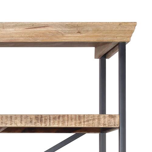Skænk med hylder massivt mangotræ 120 x 35 x 200 cm