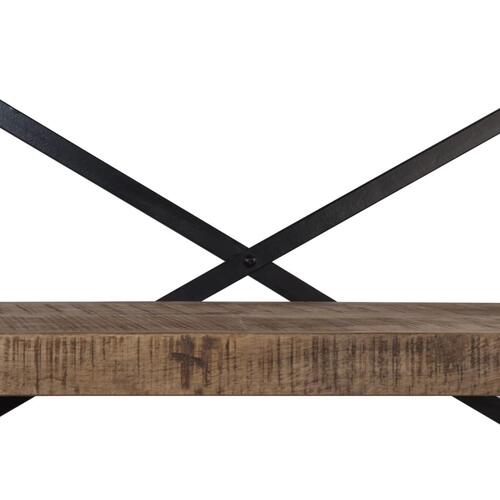 Skænk med hylder massivt mangotræ 120 x 35 x 200 cm