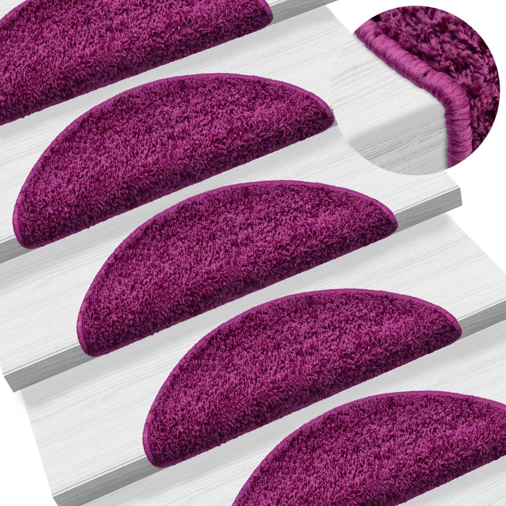 15 stk. trappemåtter 56x17x3 cm violet