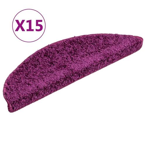 15 stk. trappemåtter 56x17x3 cm violet