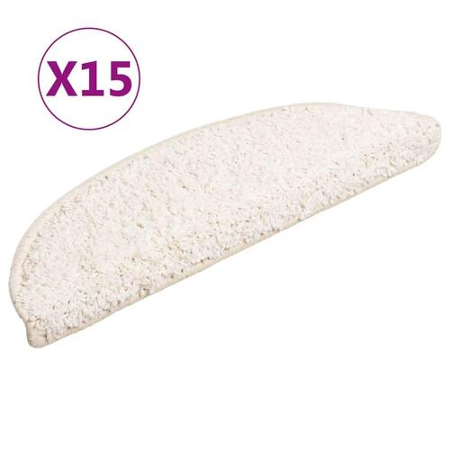 15 stk. trappemåtter 56x17x3 cm hvid