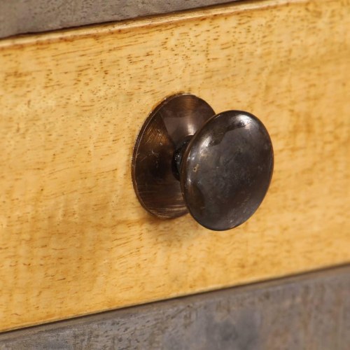 Konsolbord i massivt træ - vintage, 118 × 30 × 80 cm med 2 skuffer