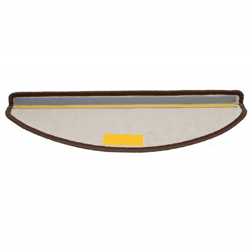 15 stk. trappemåtter 65x21x4 cm brun
