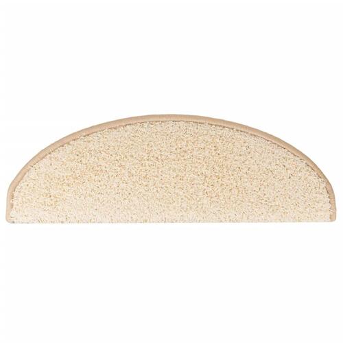 15 stk. trappemåtter 65x21x4 cm cremefarvet