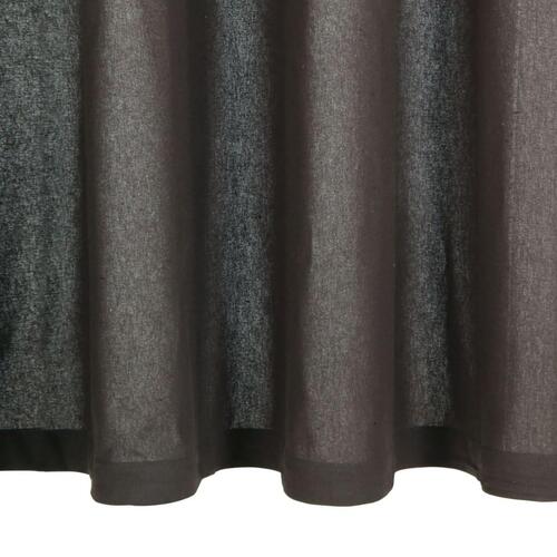 Gardiner med metalringe 2 stk. 140 x 245 cm bomuld antracitgrå