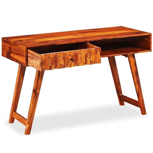 Skrivebord massivt sheeshamtræ 118 x 50 x 76 cm