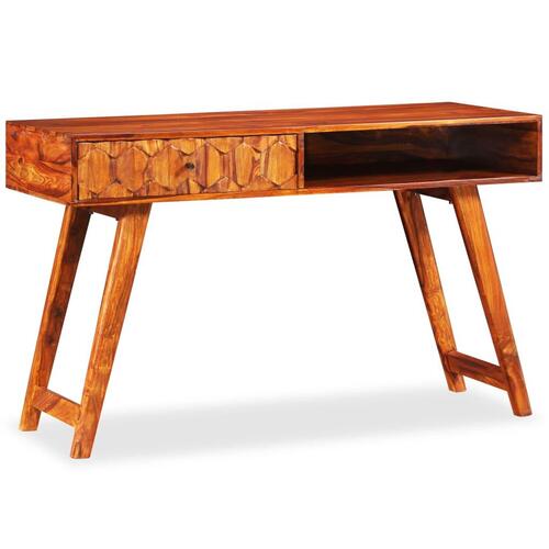 Skrivebord massivt sheeshamtræ 118 x 50 x 76 cm
