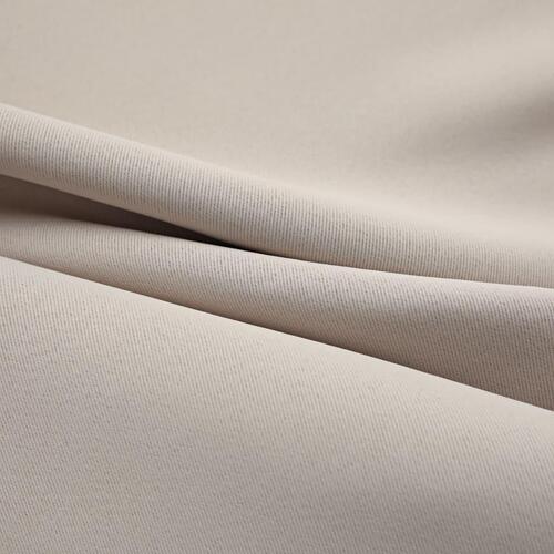 Lysdæmpende gardiner 2 stk. med metalringe 140 x 175 cm beige
