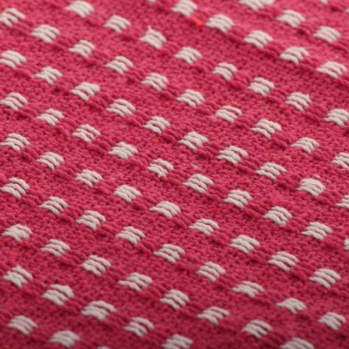 Plaid 160x210 cm bomuld firkanter lyserød