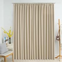 Mørklægningsgardin med kroge 290 x 245 cm beige