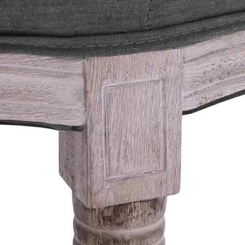 Bænk 150x40x48 lærred massivt træ mørkegrå