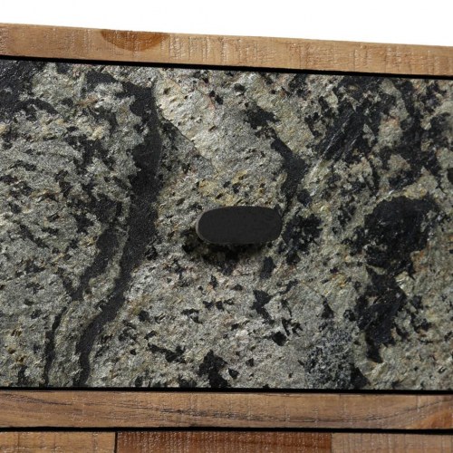 Sideskab med 6 skuffer massivt genbrugsteaktræ 70 x 30 x 76 cm