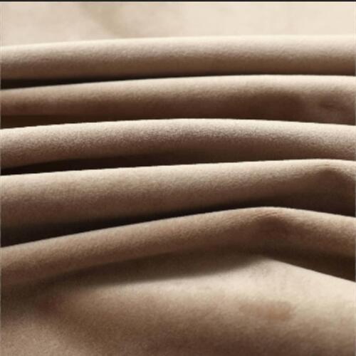 Lysdæmpende gardiner 2 stk. med ringe 140 x 225 cm fløjl beige