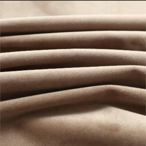 Lysdæmpende gardiner 2 stk. med ringe 140 x 245 cm fløjl beige