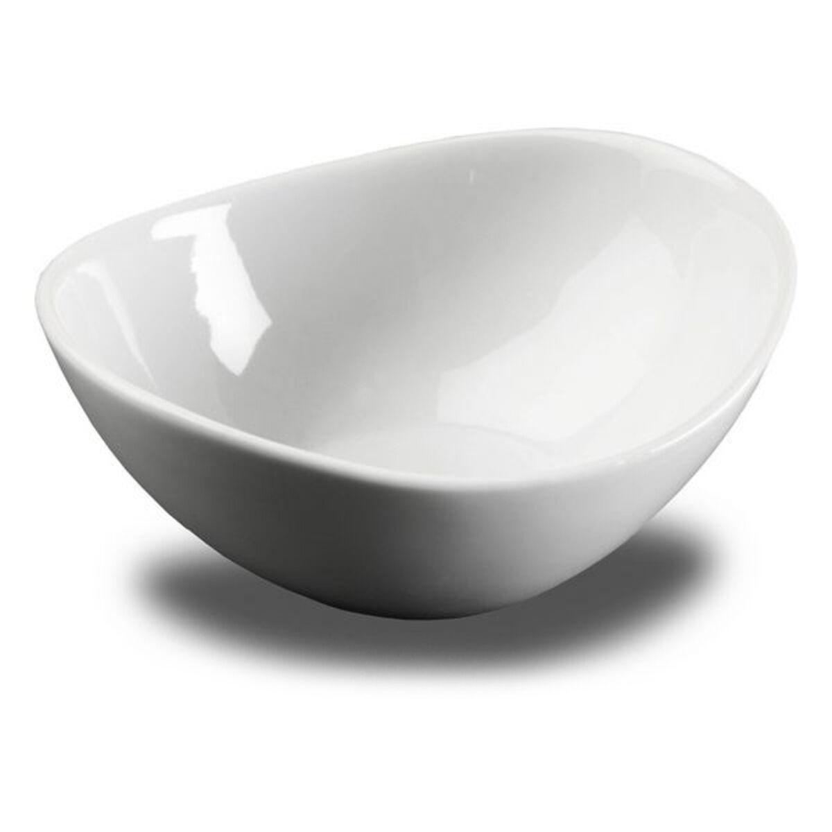 Versa snackskål i hvidt porcelæn/keramik - 11,5 × 4,5 × 13,8 cm