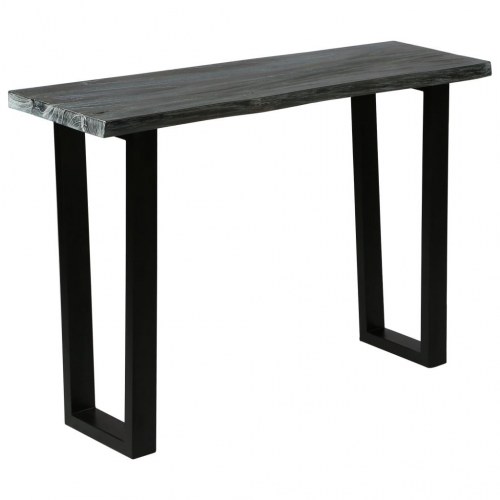 Konsolbord i massivt minditræ 110 x 35 x 75 cm grå