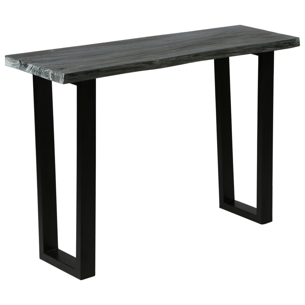Konsolbord i massivt minditræ 110 x 35 x 75 cm grå