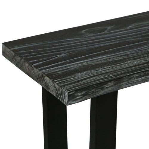 Konsolbord i massivt minditræ 110 x 35 x 75 cm grå