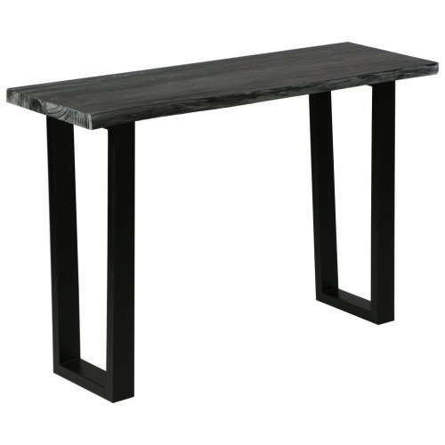 Konsolbord i massivt minditræ 110 x 35 x 75 cm grå