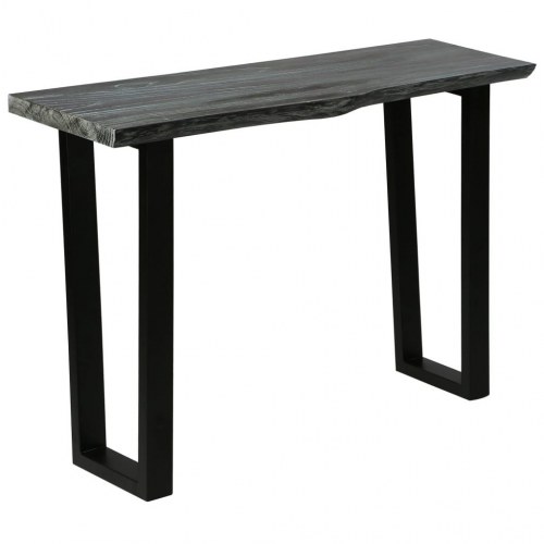 Konsolbord i massivt minditræ 110 x 35 x 75 cm grå