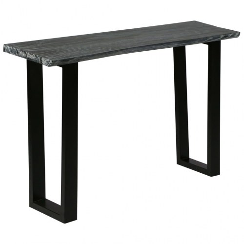 Konsolbord i massivt minditræ 110 x 35 x 75 cm grå