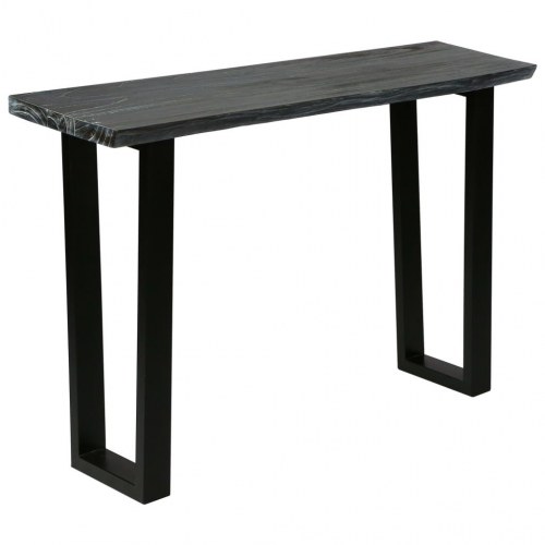 Konsolbord i massivt minditræ 110 x 35 x 75 cm grå