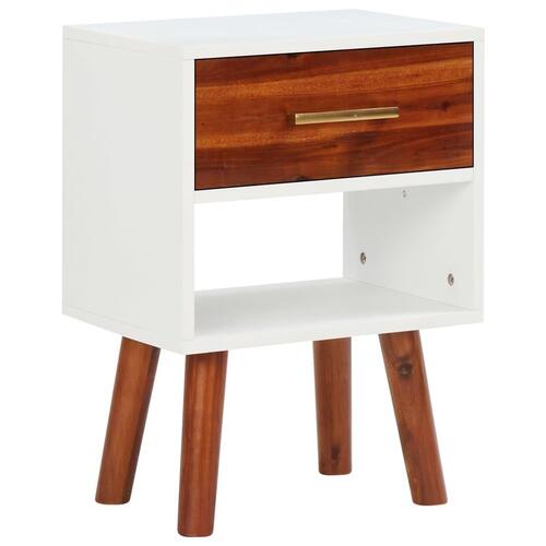 Sengeskabe 2 stk. 40x30x57 cm massivt akacietræ