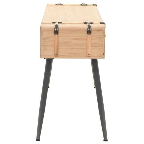 Konsolbord massivt fyrretræ 115 x 40,5 x 76 cm