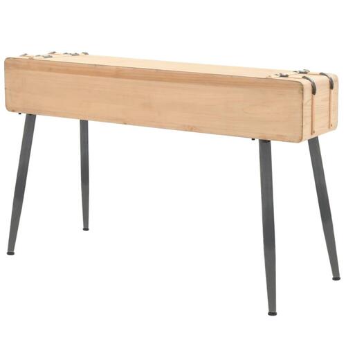 Konsolbord massivt fyrretræ 115 x 40,5 x 76 cm