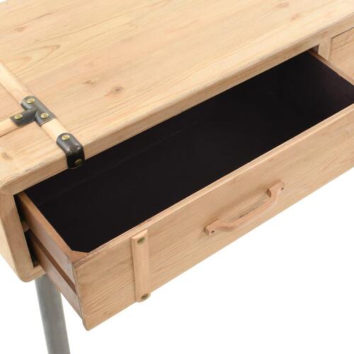 Konsolbord massivt fyrretræ 115 x 40,5 x 76 cm