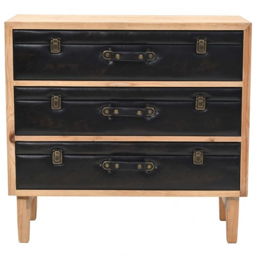 Kommode 80x36x75 cm massivt grantræ