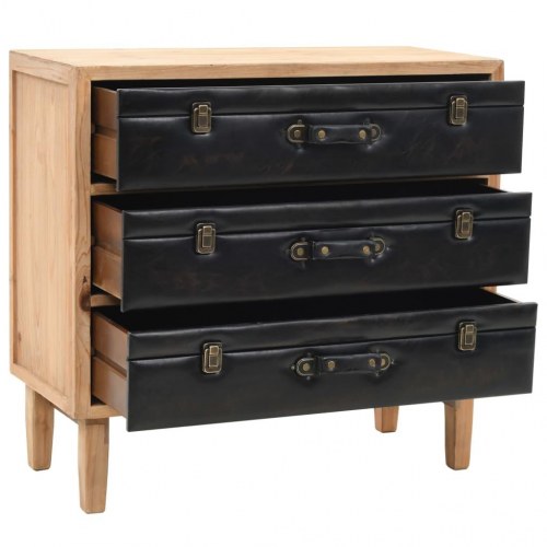 Kommode 80x36x75 cm massivt grantræ