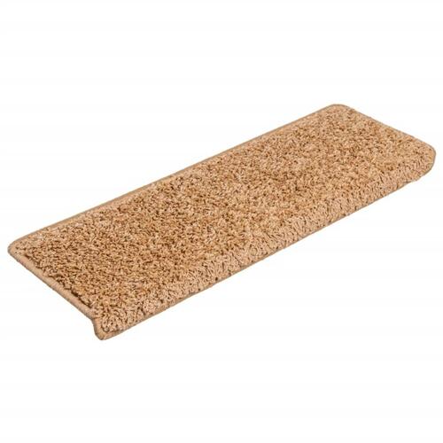15 stk. trappemåtter 65x21x4 cm beige