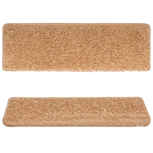 15 stk. trappemåtter 65x21x4 cm beige