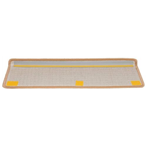 15 stk. trappemåtter 65x21x4 cm beige