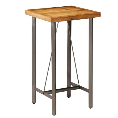 Barbord 60x60x107 cm massivt genbrugsteak