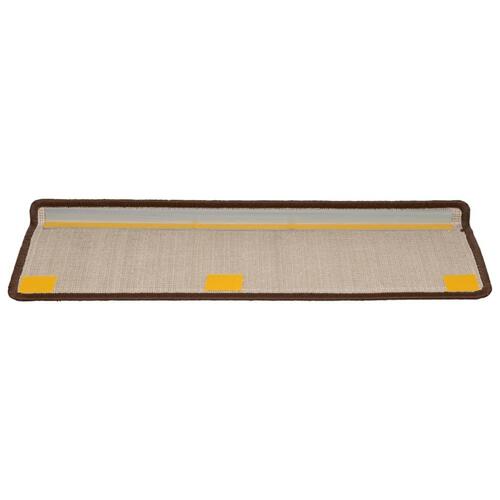 15 stk. trappemåtter 65x21x4 cm brun