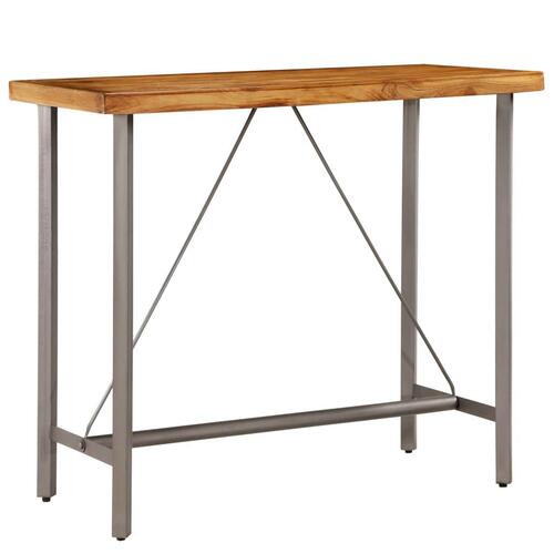 Barbord massivt genanvendt teaktræ 120 x 58 x 106 cm