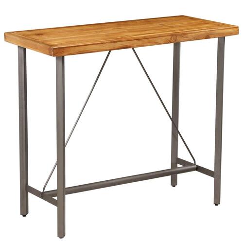 Barbord massivt genanvendt teaktræ 120 x 58 x 106 cm