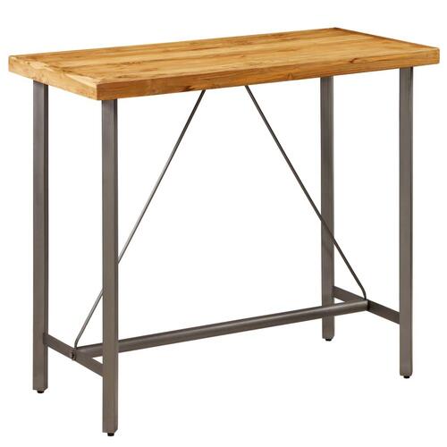 Barbord massivt genanvendt teaktræ 120 x 58 x 106 cm