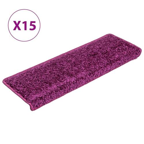 15 stk. trappemåtter 65x21x4 cm lilla