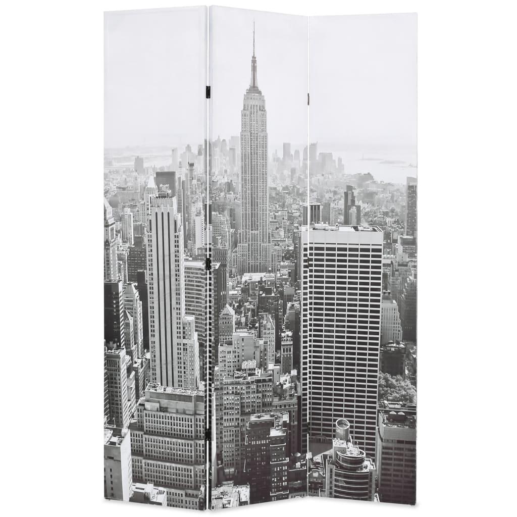 Foldbar Rumdeler New York By Day Sort Og Hvid - 120 x 170 cm